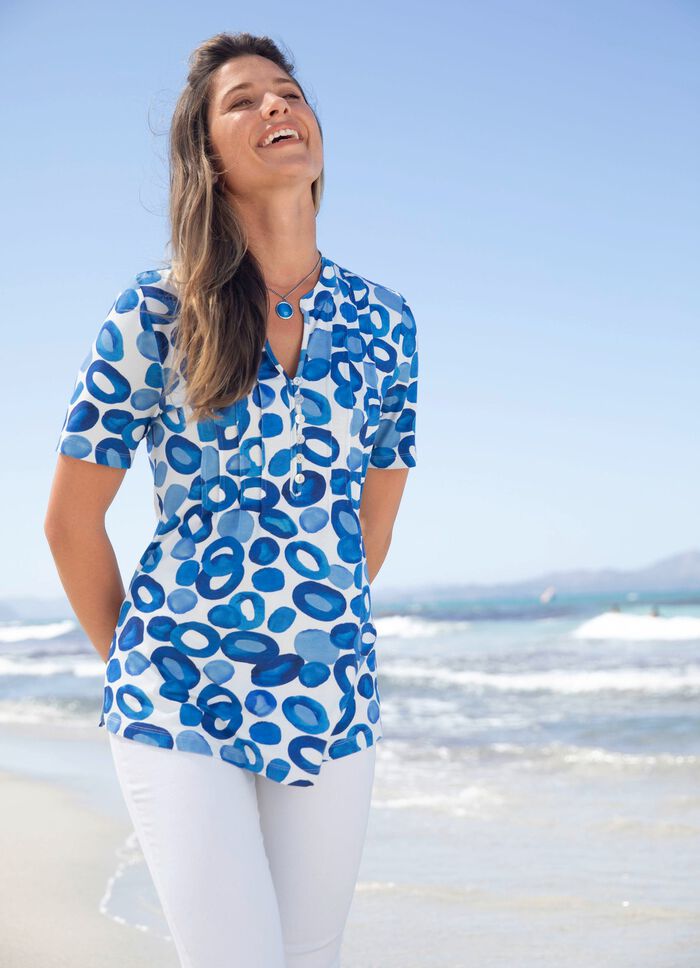 Shirt-Tunika mit Biesenzier 