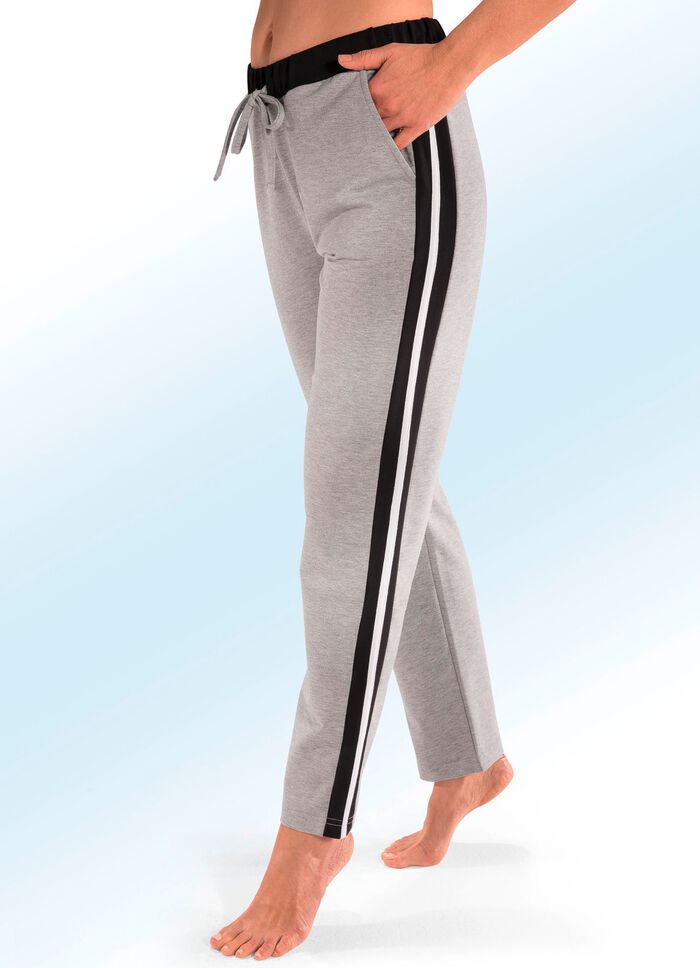 Hose mit Tunnelzugband GRAU MELIERT