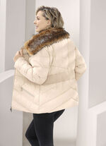 Jacke mit abnehmbarem Kunstpelz-Besatz am Kragen 