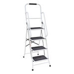 Sicherheitsleiter mit Geländer auf beiden Seiten 