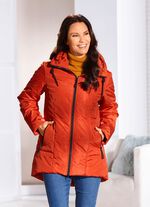 Longjacke mit umschlagbarem Regenschild 