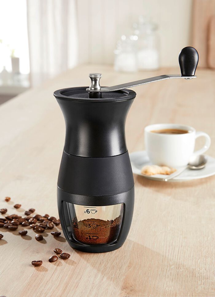 Kaffeemühle mit Kegelmahlwerk aus Porzellan 