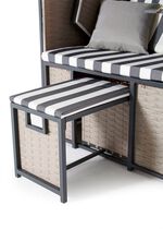 Single-Strandkorb mit 2 Sichtfensern/Bullaugen 