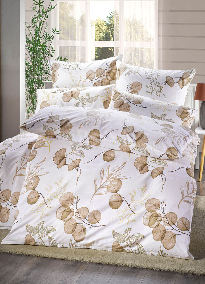 Bettwäsche-Garnitur in Renforcé-Qualität BEIGE