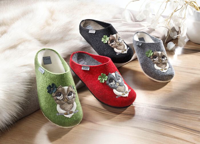 Hausschuh aus Wollfilz 