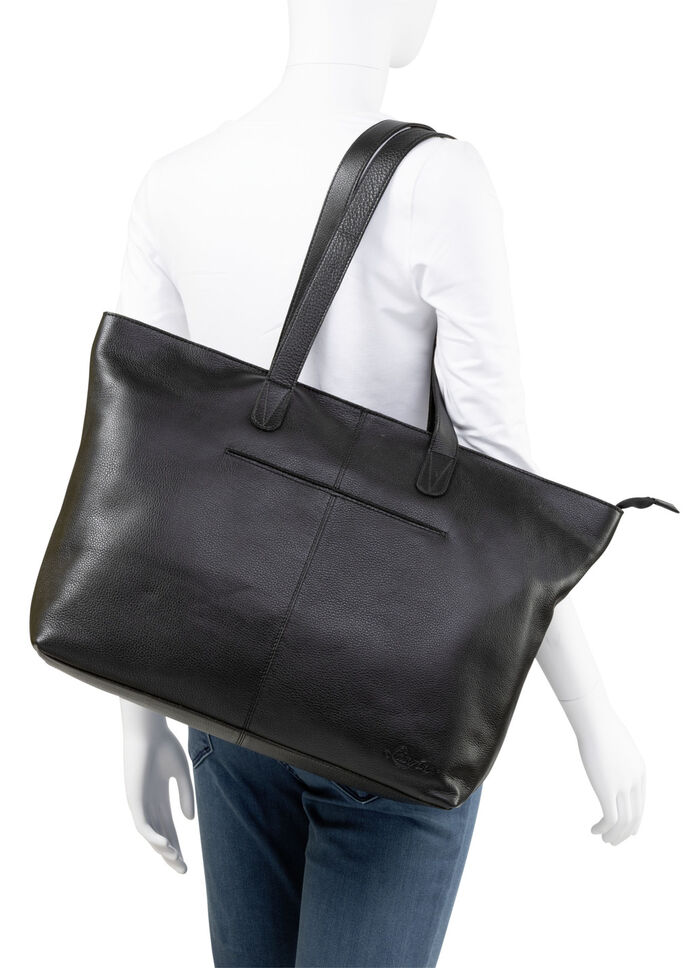 Laurina, Tasche, Damen, aus Leder SCHWARZ