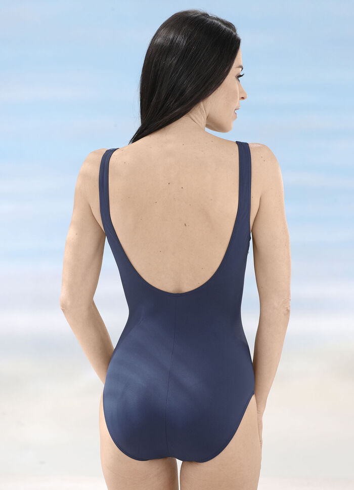 Sunmarin Badeanzug mit bedruckten Einsätzen 