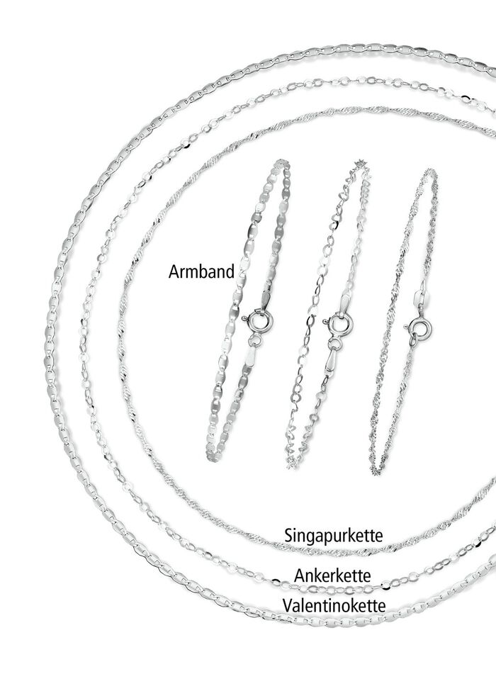 Elegantes 6-teiliges Schmuck-Set aus Silber 