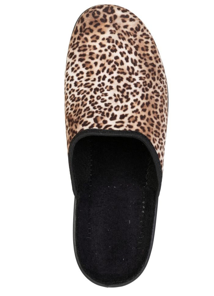 Trendige Damen-Hausschuhe, im Leo-Look BRAUN