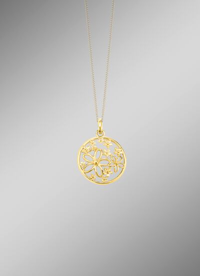 Filigraner Anh&auml;nger im Blumendesign 