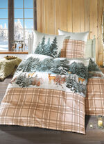 Feinbiber Bettwäsche-Garnitur aus 100% Baumwolle 