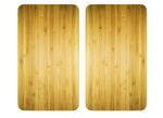 Herdabdeckplatten in Holzoptik, 2er-Set 