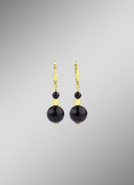 Ohrringe mit echtem schwarzen Achat 