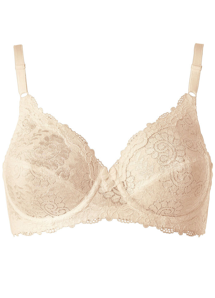 Triumph-Compliment Bügel-BH mit hübscher Spitze PUDER