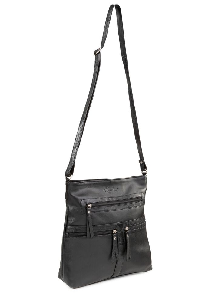 Laurina, Tasche, Damen, mit verstellbarem Umh&auml;ngeriemen SCHWARZ