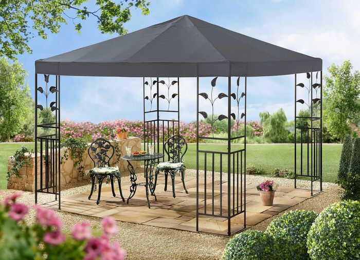 Pavillon Lukas mit pulverbeschichtetem Stahlgestell 