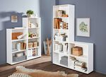 Klassische Regal-Serie mit Kunststofff&uuml;&szlig;en WEISS