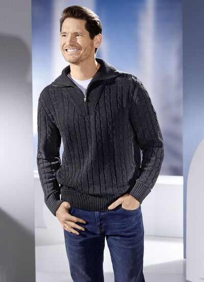 Troyer mit kurzem Reißverschluss in 5 Farben 