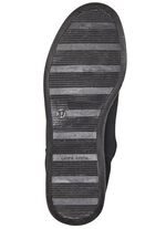 Stiefelette aus weichem, gestepptem Nubukmaterial BORDEAUX