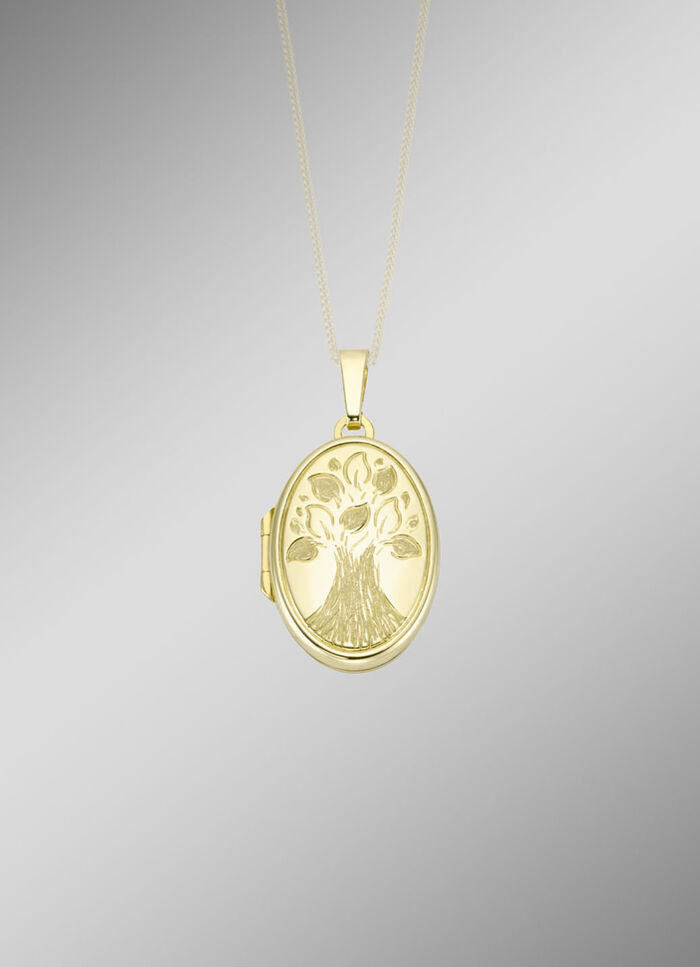 Medaillon zum Öffnen mit Lebensbaum-Motiv 