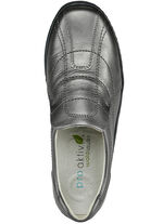 Waldläufer, bequeme Damen-Slipper, Weite H, mit herausnehmbarem Fußbett ALTSILBER