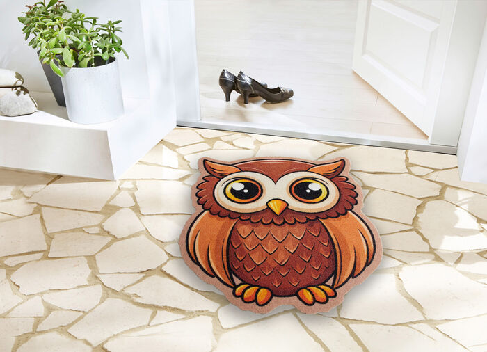 Fußmatte mit Eulen-Motiv 