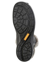 Gefütterte Damen-Stiefeletten, Winterschuhe, mit Lammfell SCHWARZ