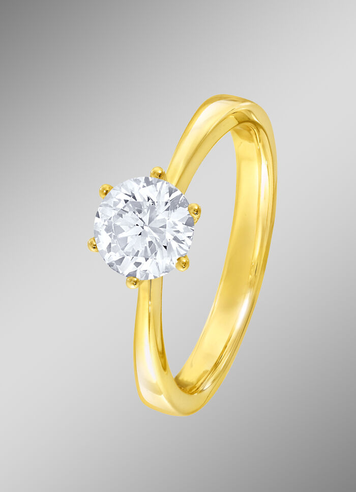 Massiver Brillant-Damenring 