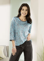 Shirt mit silberfarbenen Zierplättchen 