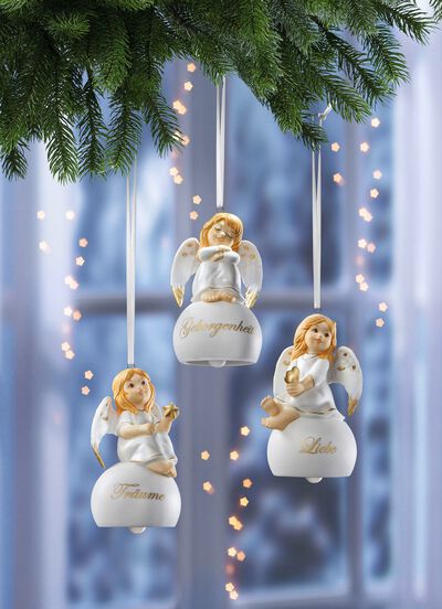Gl&ouml;ckchen-Aufh&auml;nger mit Engelchen 