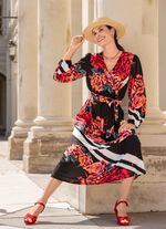 Kleid mit Bindeg&uuml;rtel 