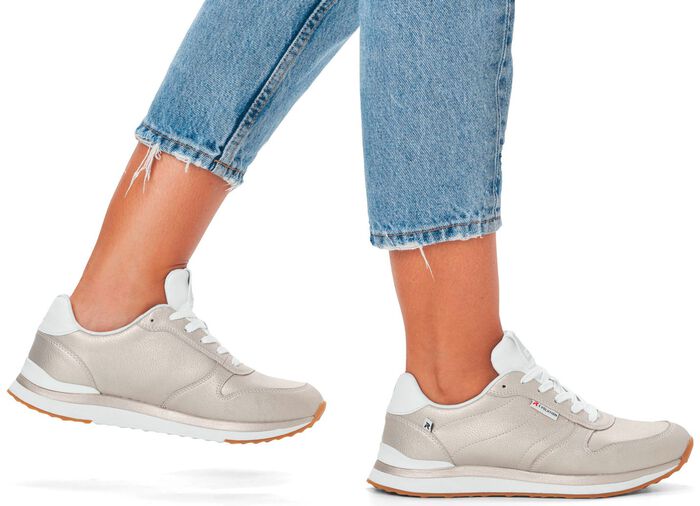 Rieker Sneaker mit MemoSoft-Textilfu&szlig;bett GOLDBEIGE