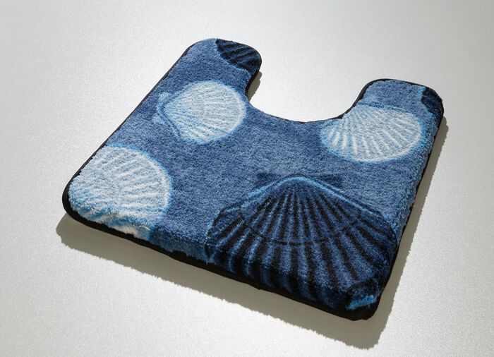 Badvorleger mit rutschhemmender R&uuml;ckseite BLAU