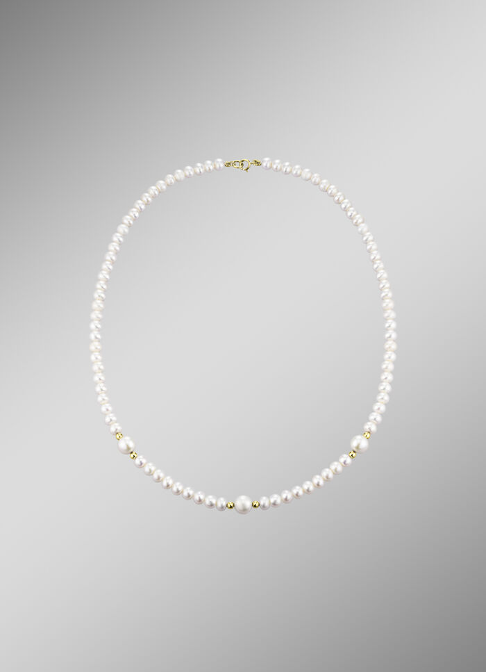 Halskette mit Süßwasser-Zuchtperlen 