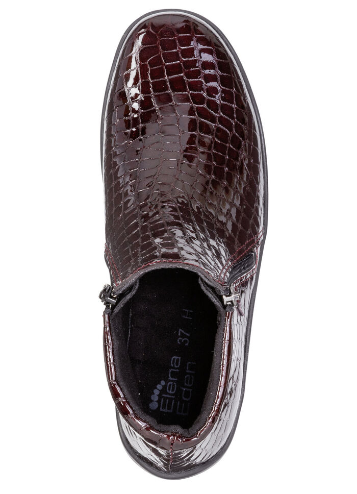 ELENA EDEN, komfortable Damen-Stiefeletten, Weite H, mit herausnehmbarem Fußbett BURGUND