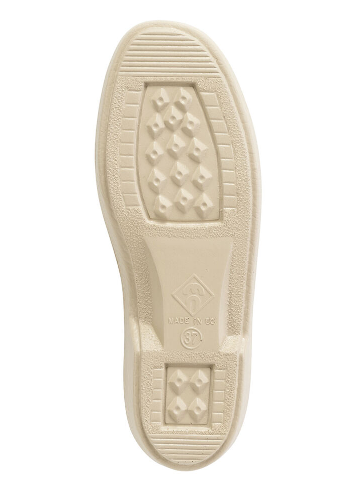 Slipper aus elastischem Strickmaterial mit Schnürung GOLDBEIGE