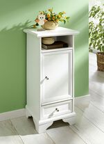 Teilmassive Kommoden mit Metallknöpfen WEISS