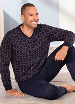 Schlafanzug mit B&uuml;ndchenabschl&uuml;ssen 