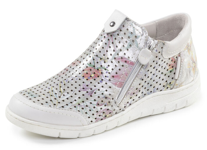 ELENA EDEN, sommerliche Damen-Boots, Weite H, mit herausnehmbarem Fu&szlig;bett ECRU-BUNT