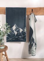 Frottier-Serie mit eingewebtem Bergpanorama 