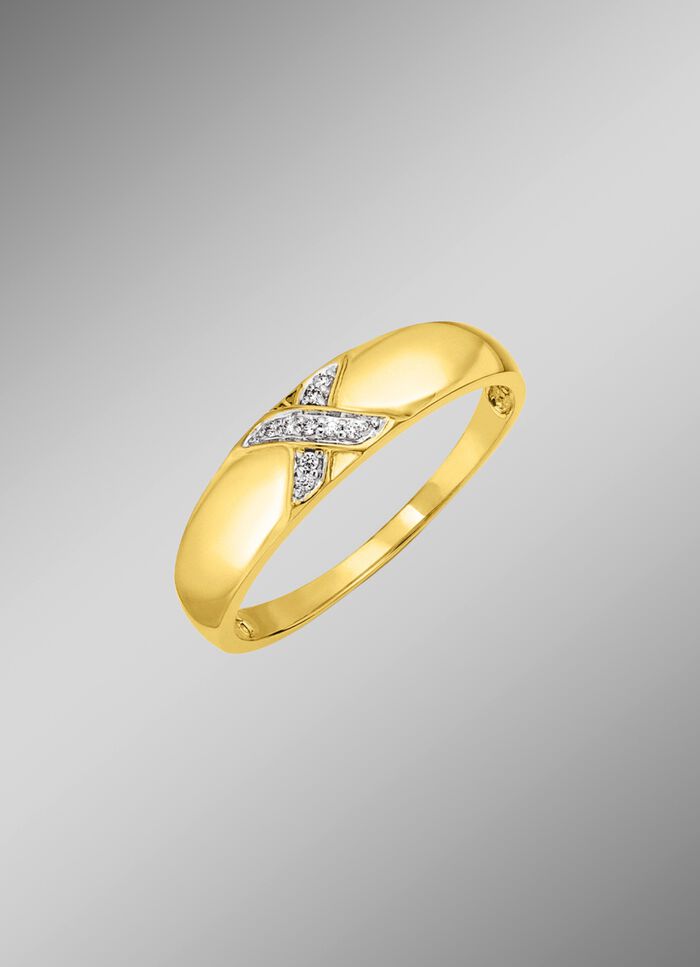 Edler Damenring im Kreuz-Design 