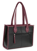 Laurina, Tasche, Damen, aus Leder SCHWARZ-BORDEAUX