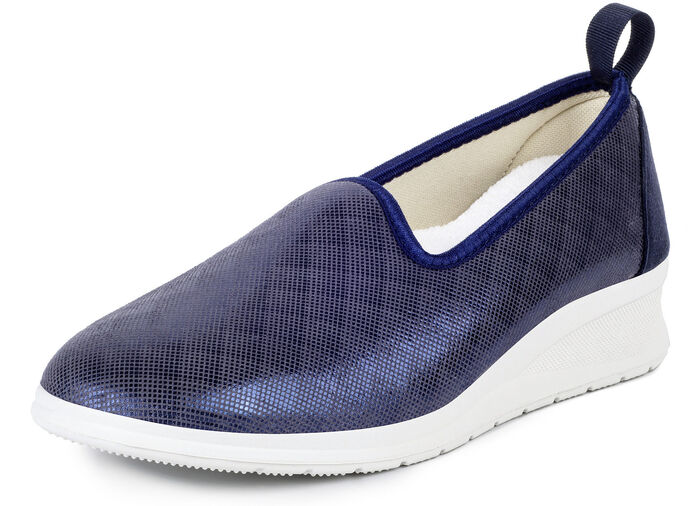 Aerosoft Flex Slipper mit Keilabsatz von J&uuml;rgen Hirsch BLAU
