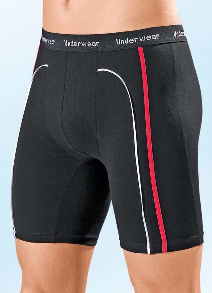 Dreierpack Longpants aus Feinjersey, schwarz 