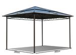 Stilvoller Hardtop-Pavillon 