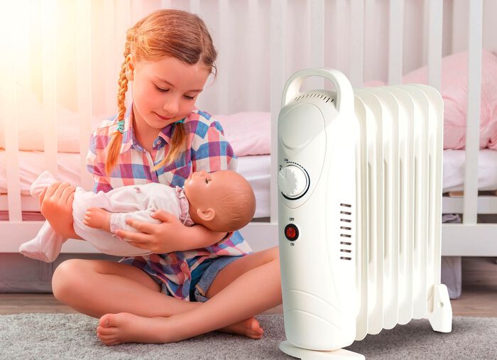 Mobiler und &uuml;berall einsetzbarer &Ouml;l-Radiator 