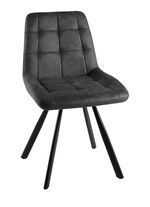 Esszimmerst&uuml;hle, 4er-Set, mit Metallgestell ANTHRAZIT