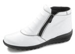 Gemini Stiefelette aus Rind-Nappaleder WEISS