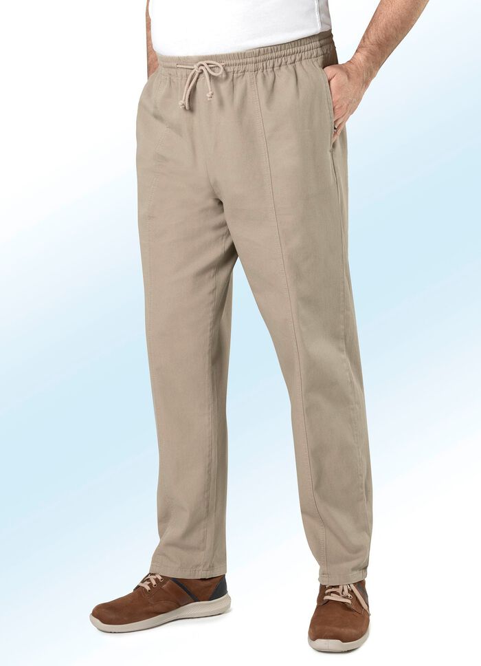 Schlupfjeans mit Gummibund und Kordelzug in 4 Farben BEIGE