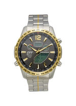 Funk-Solar-Herrenuhr mit Edelstahlbandgeh&auml;use 